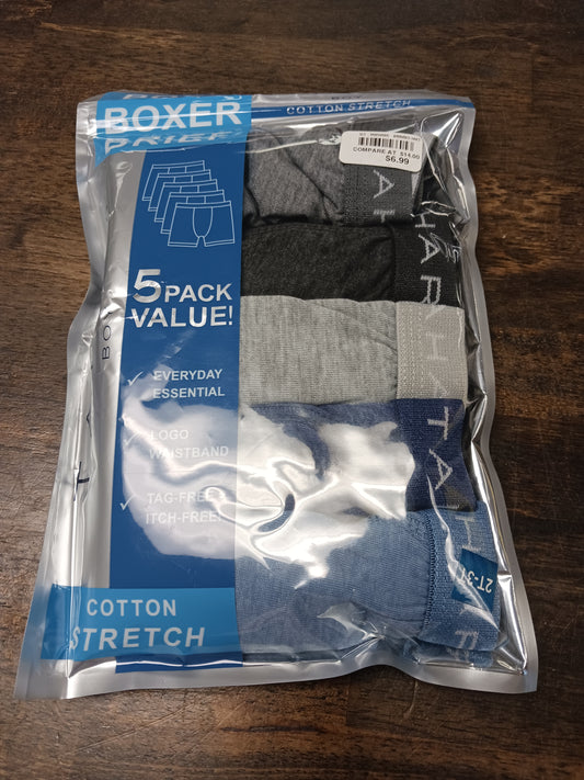 blue/black Tahari 5 Pak Boxer Briefs 2/3T, 2T B