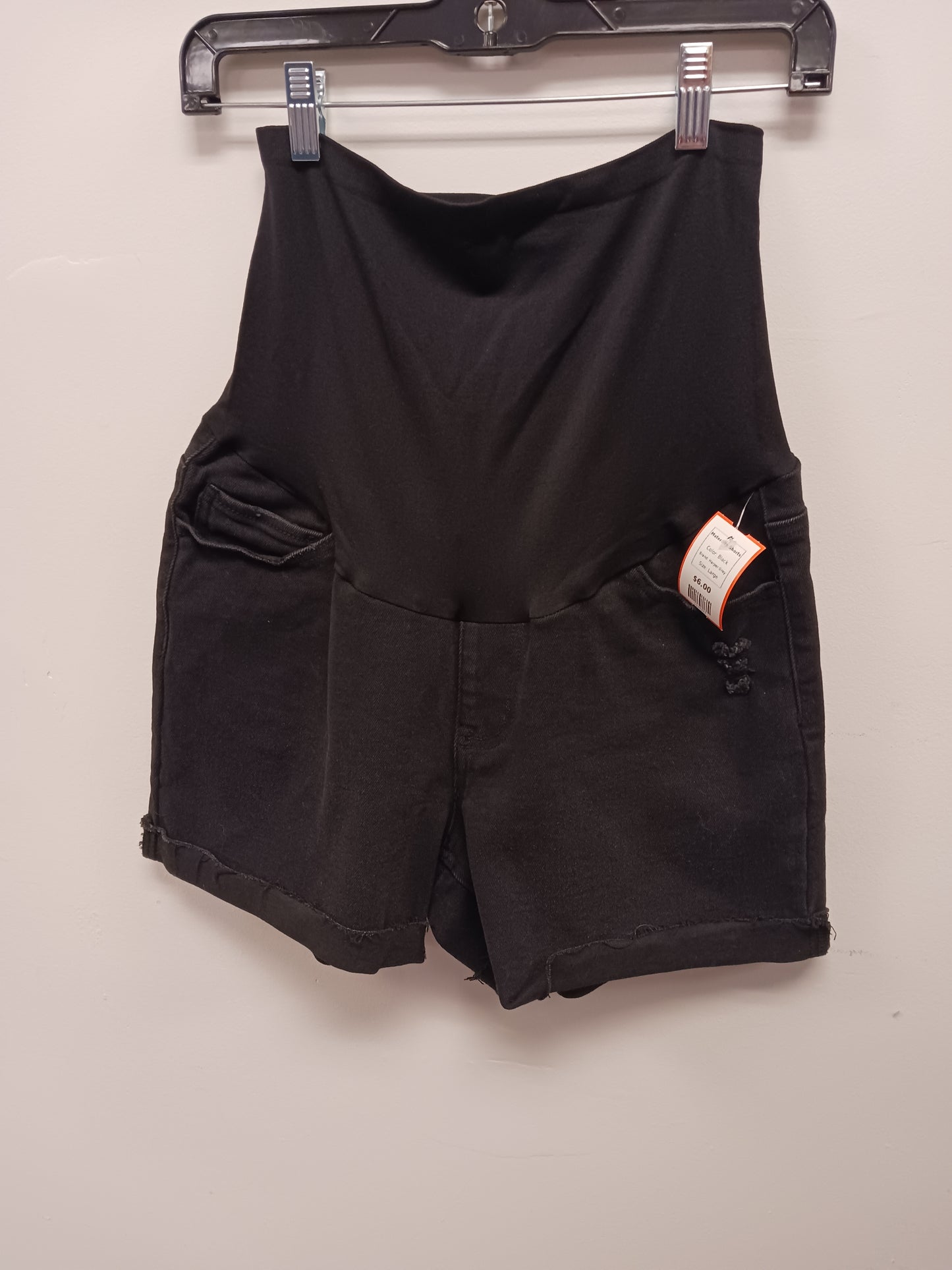Black Harper Grey Maternity Shorts, Large