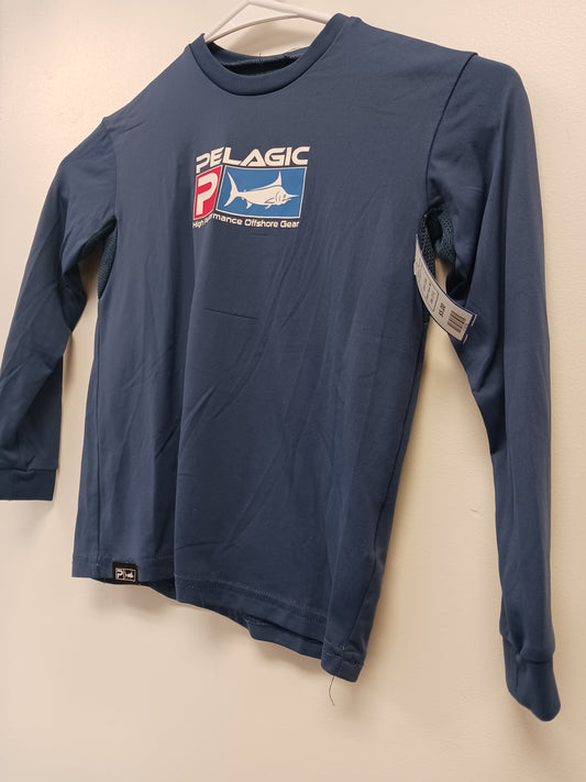 blue Aqua Tek Long Sleeve Swim Shirt, 3T G