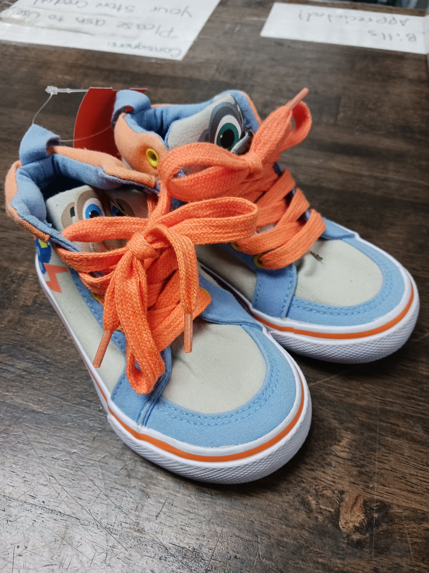 Grey/Blue/Orange Puppy Dog Pals High Top Sneakers, 9C B