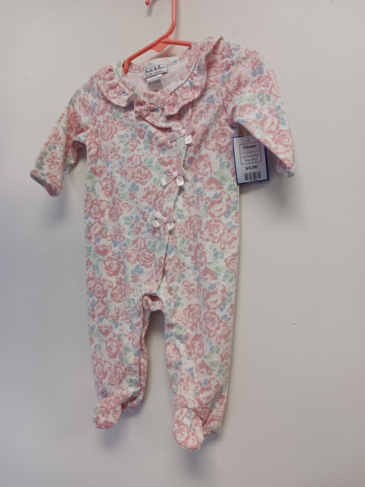 White/Pink Flower Nicole Miller Sleeper, 3M G