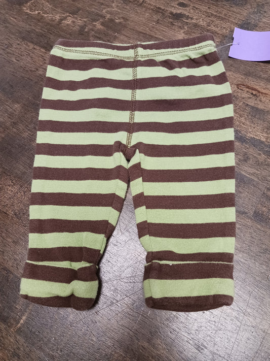 Brown/Green Striped Carters Pants, 6M B