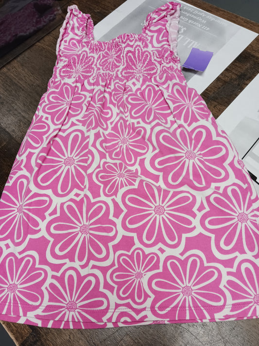 Pink/White Flower Healthtex Dress, 5T G