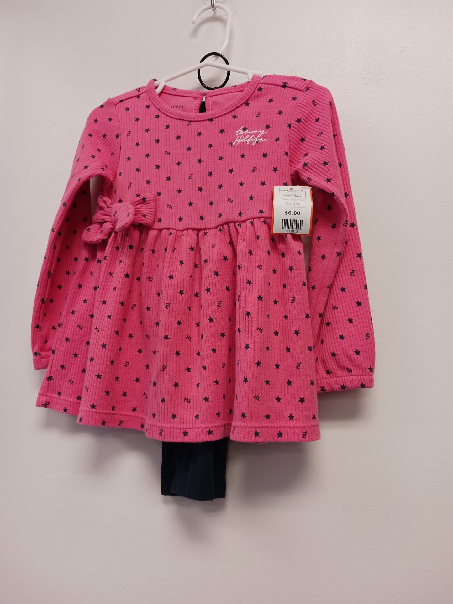 Navy Tommy Hilfiger Shirt & Pants Outfit, 2T G