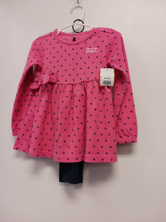 Navy Tommy Hilfiger Shirt & Pants Outfit, 2T G