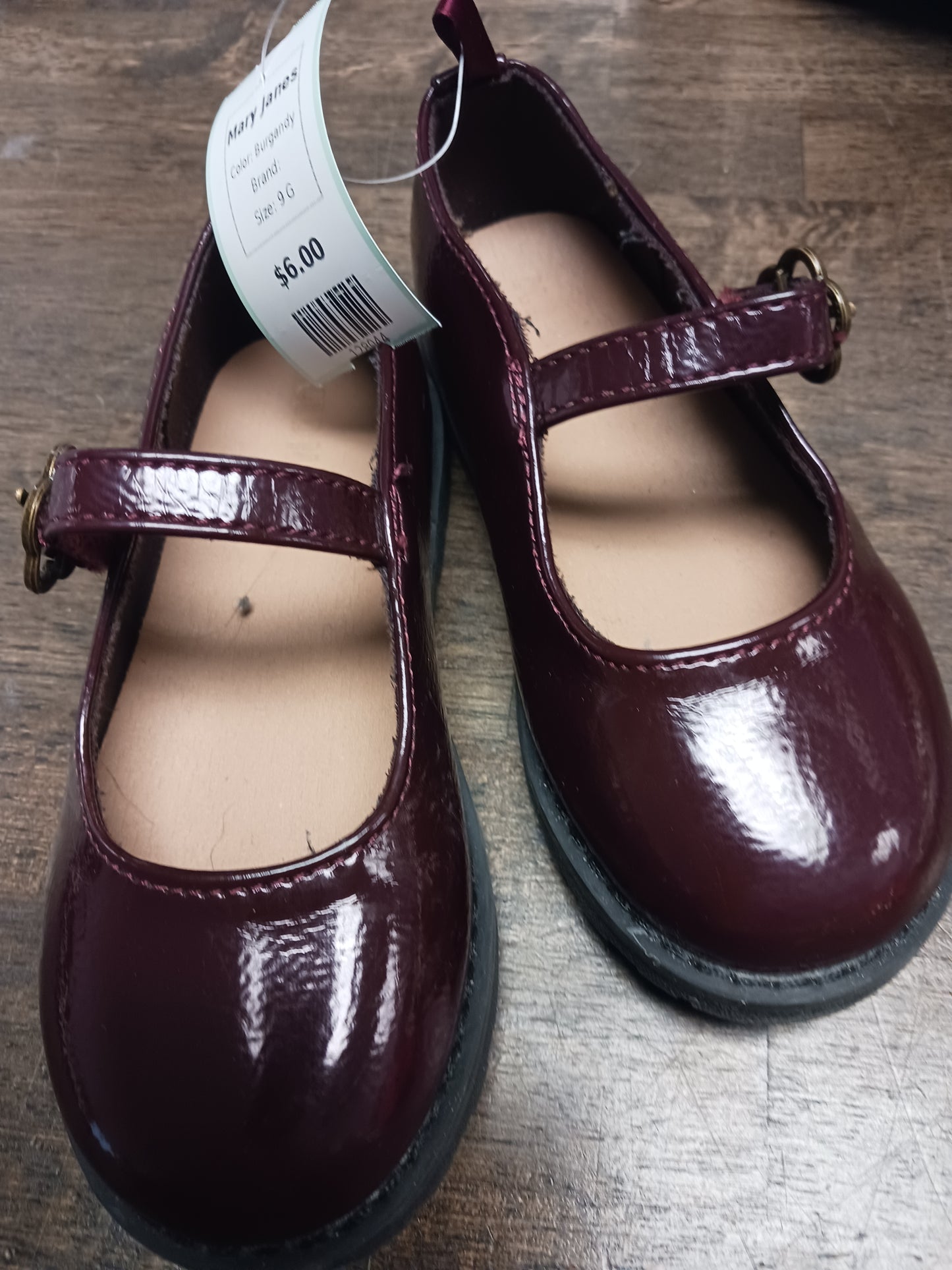 Burgandy  Mary Janes, 9 G