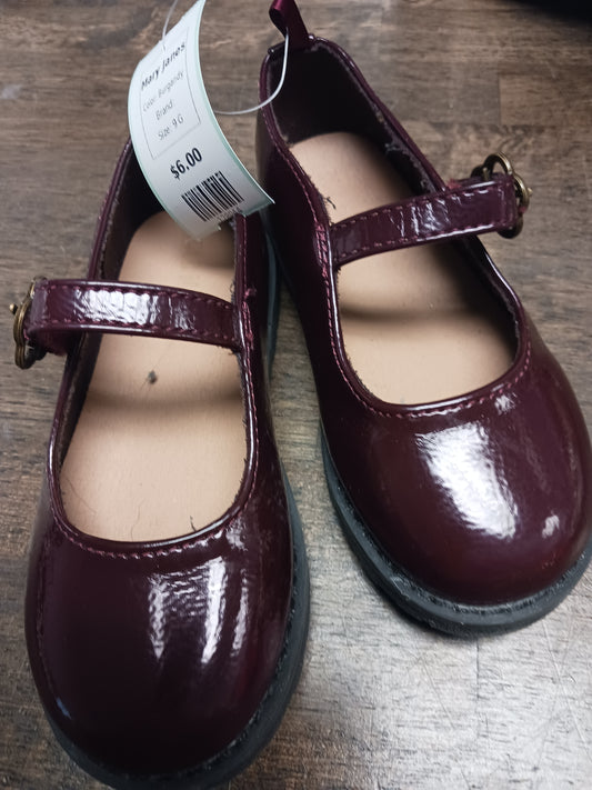 Burgandy  Mary Janes, 9 G