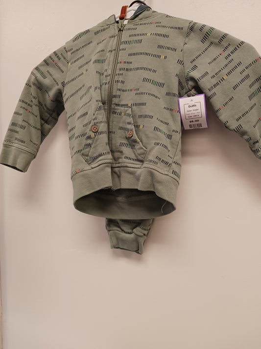 Green Oliver + Rain Outfit, 18M B