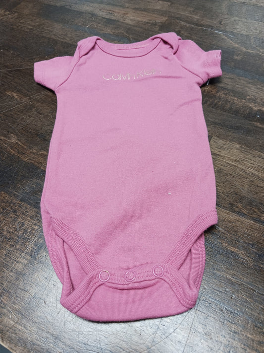 Pink Calvin Klein Onesie, NB G