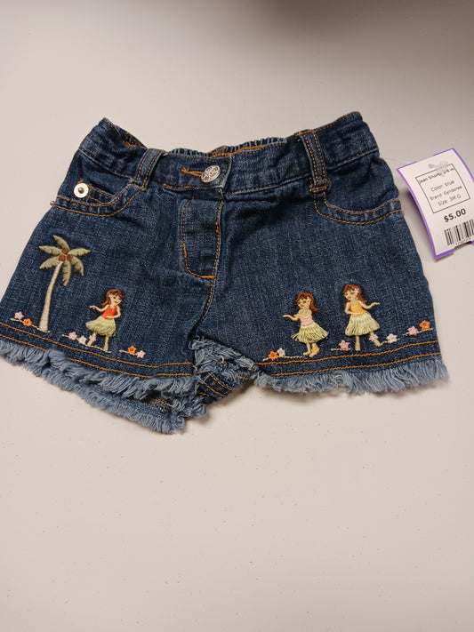 blue Gynboree Jean Shorts 3-6 m, 3M G