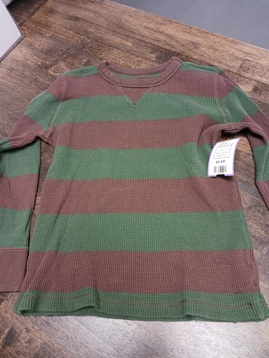 Green/Brown Striped Old Navy Longsleeve Shirt, 5T B