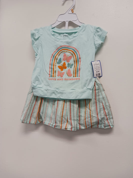 blue carters 2 piece shirt/shorts, 3T G