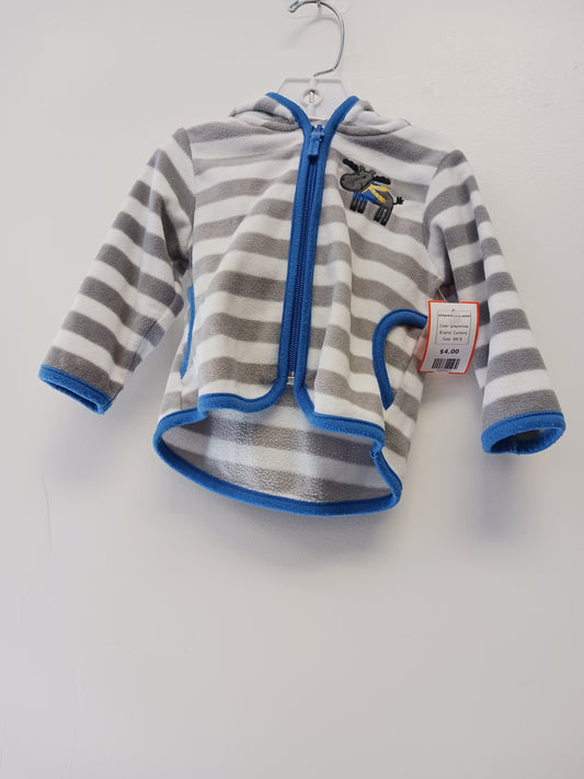 grey/white Carters Striped Moose Jacket, 9M B