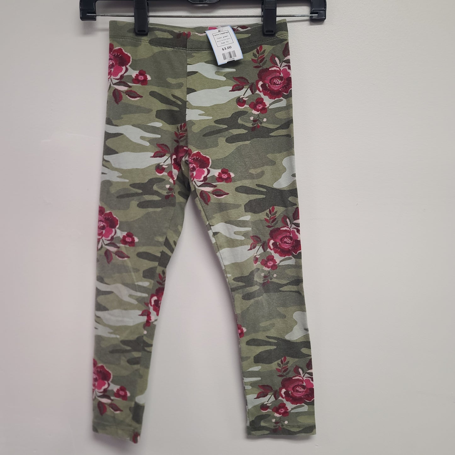 green Wonder Nation Camo Leggings, 7G