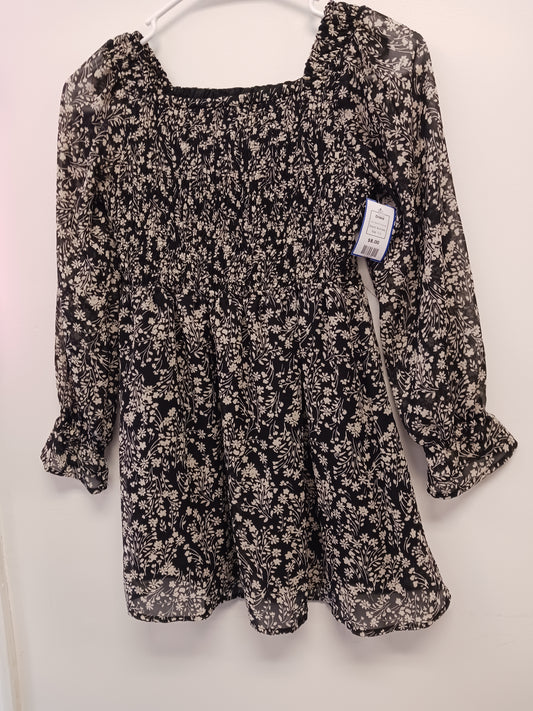 Black/White Flower Art Class Dress, 7 G