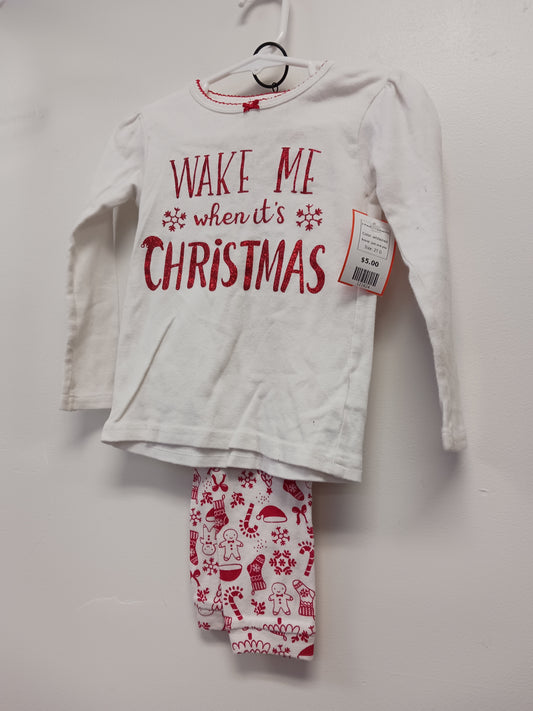 white/red just one you 2 Piece Christmas PJS, 2T G