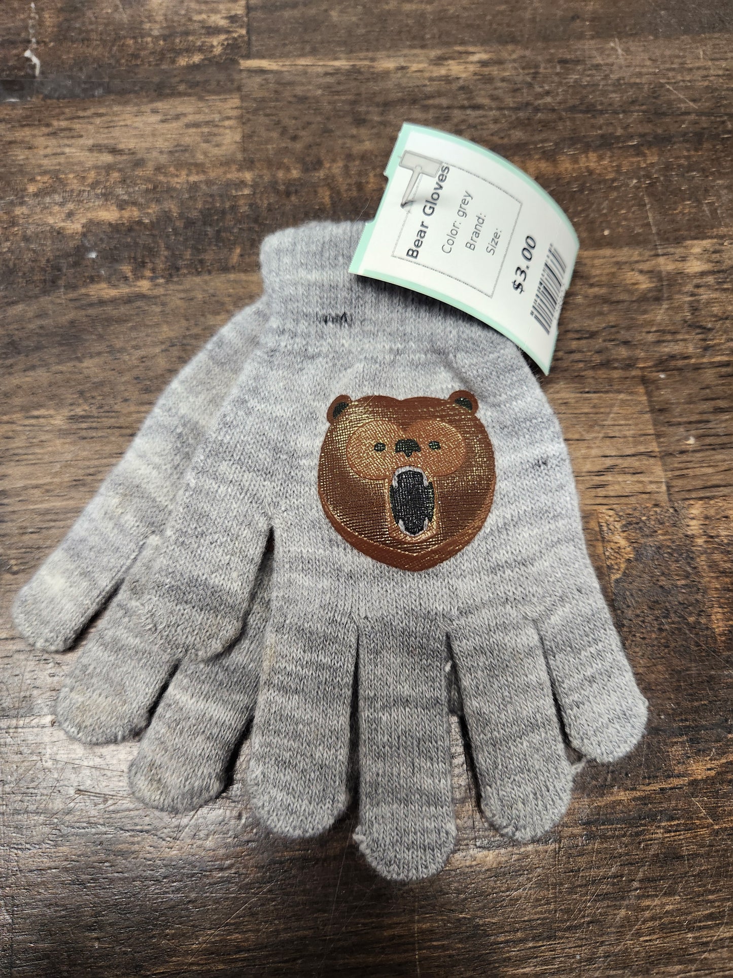 grey  Bear Gloves