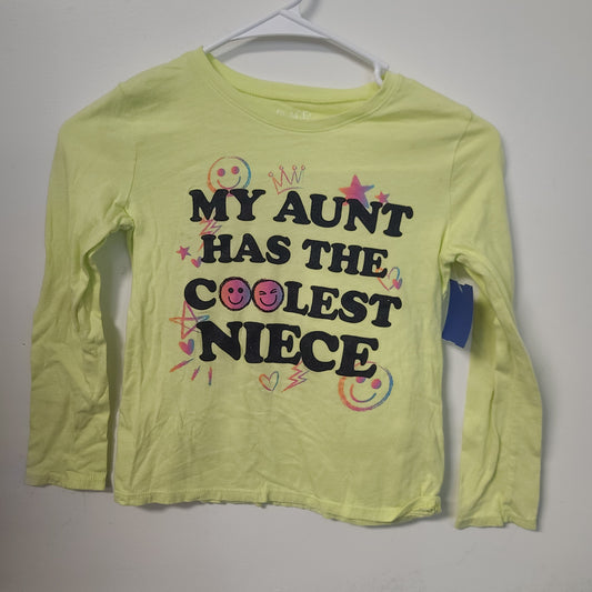 Green My Aunt Has The Coolest Niece Childrens Place Longsleeve Shirt, 7 G