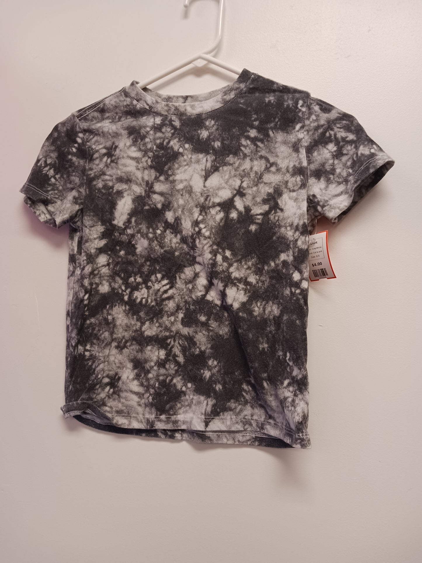 Grey/White Cat & Jack Shirt, 6 B