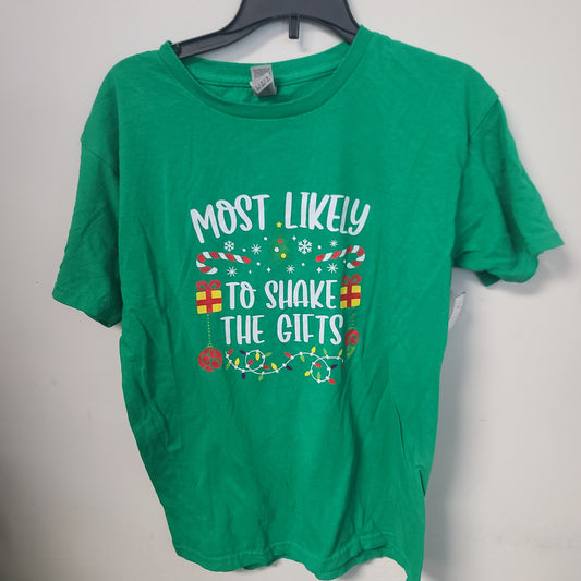Green Christmas Most Likely To Shake The Gifts Gildan Shirt, 10 B