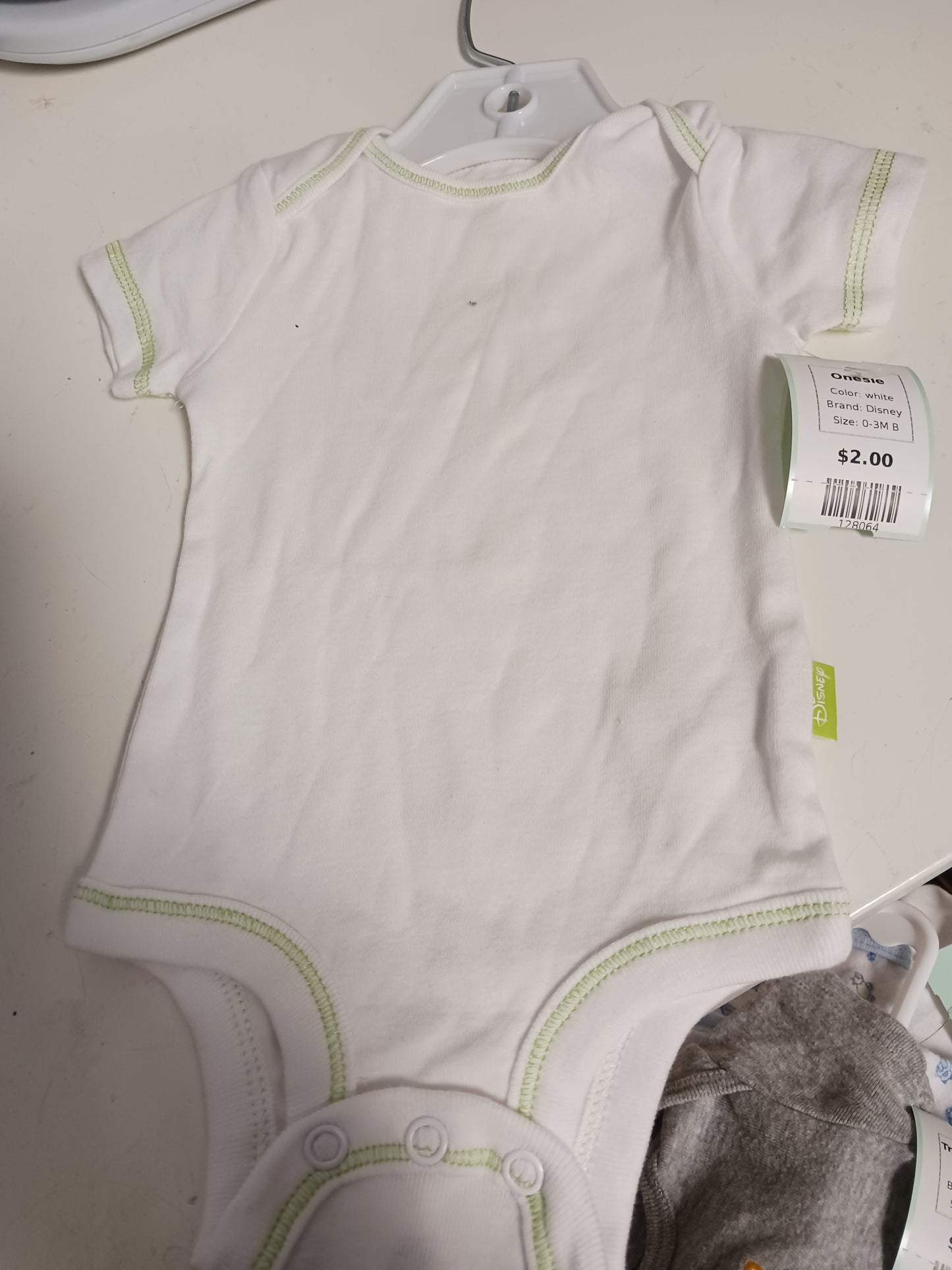 white Disney Onesie, 0-3M B
