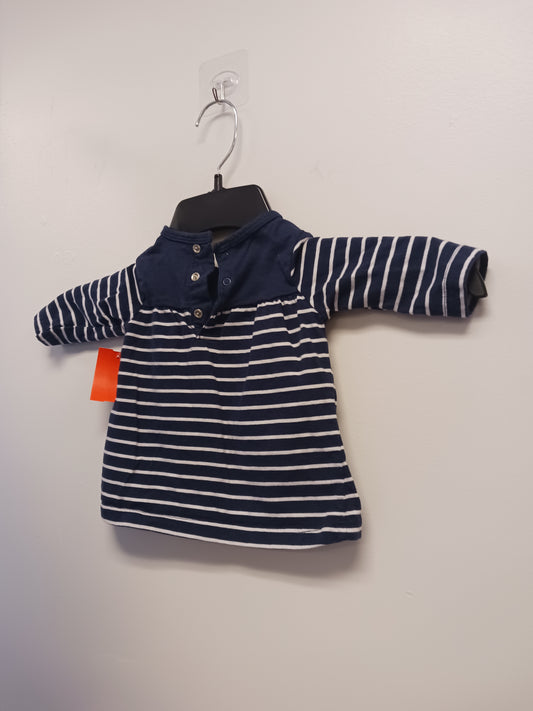 Navy/White Striped Carters Dress, 3M G