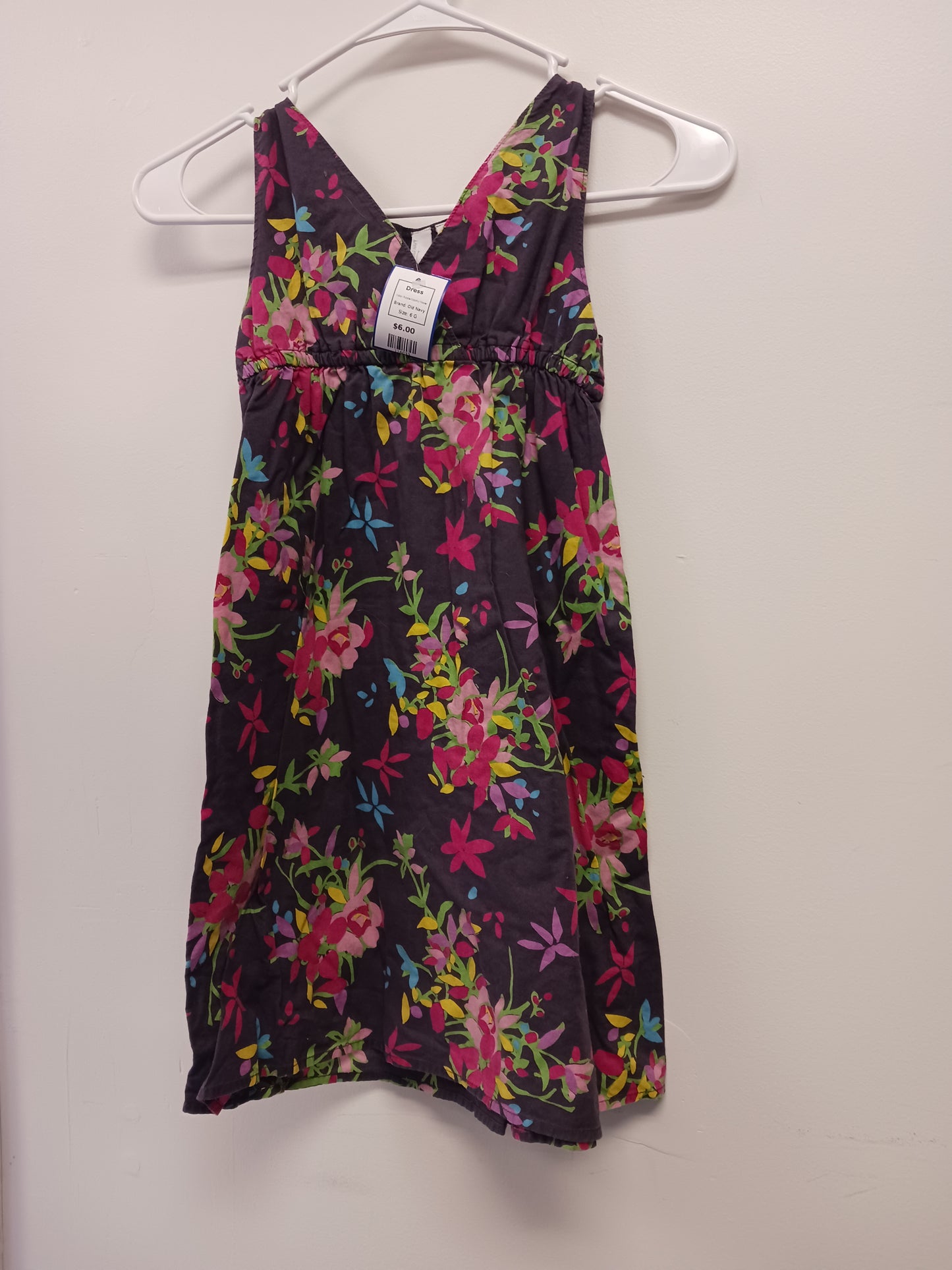 Purple/Colorful Flower Old Navy Dress, 6 G