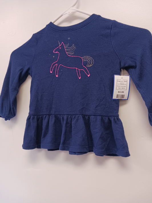 Navy Unicorn Cat & Jack Longsleeve Shirt, 18M G