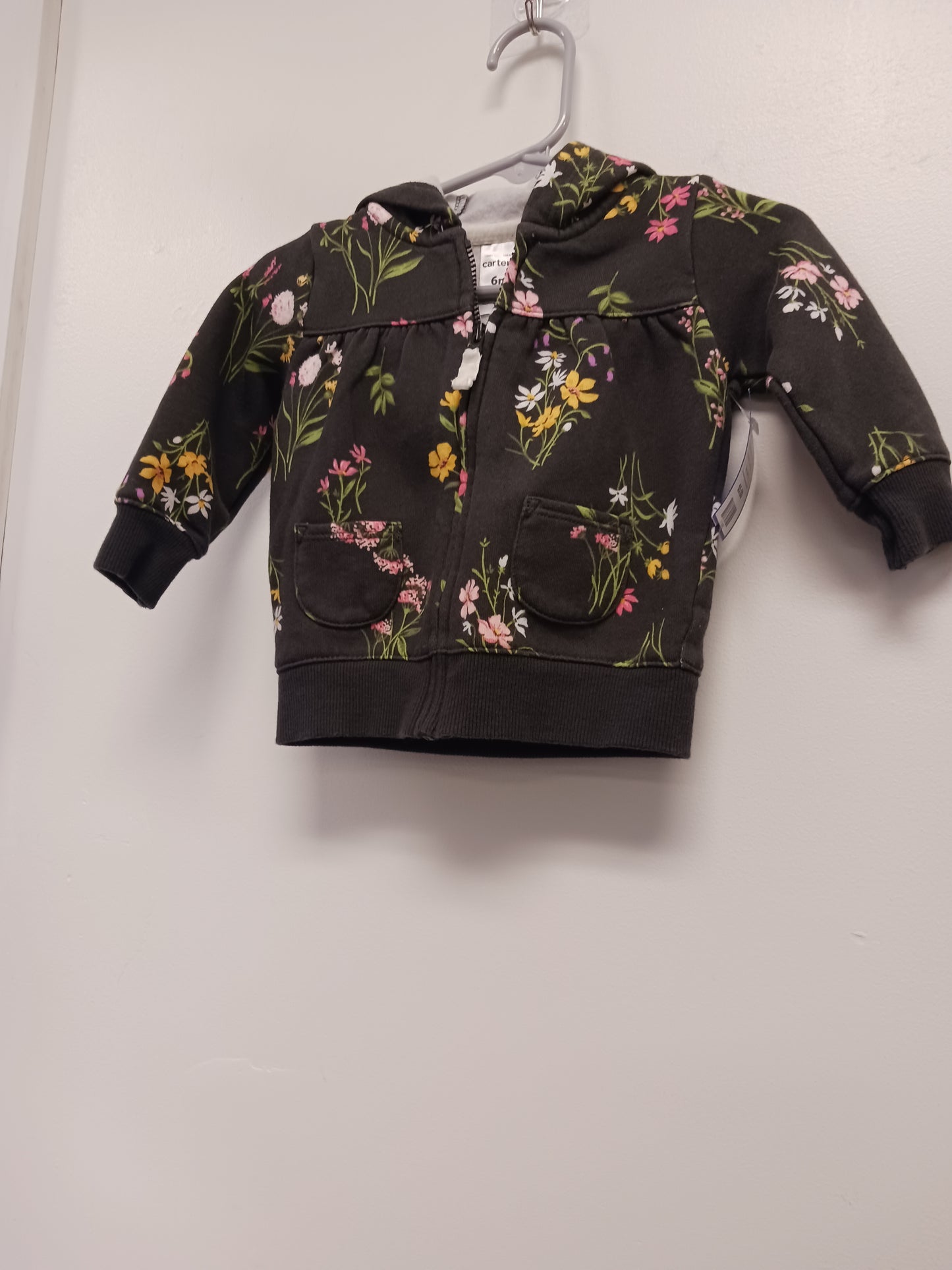Grey Flower Carters Jacket, 6M G
