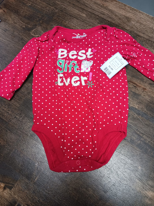 Red Jumping Bean Best Gift Ever Onesie, 9M G