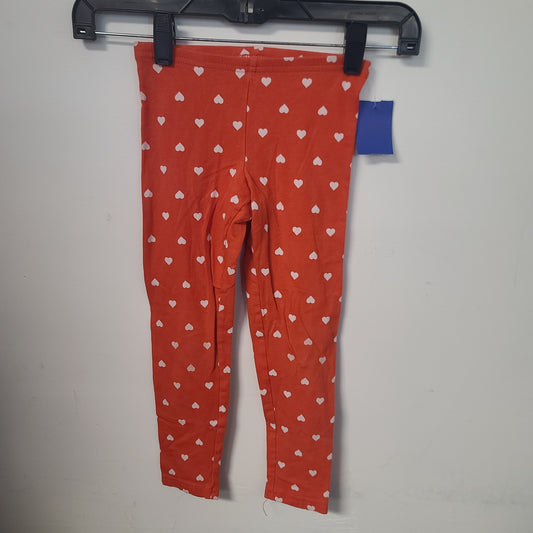 Red/White Heart Old Navy Leggings, 6 G