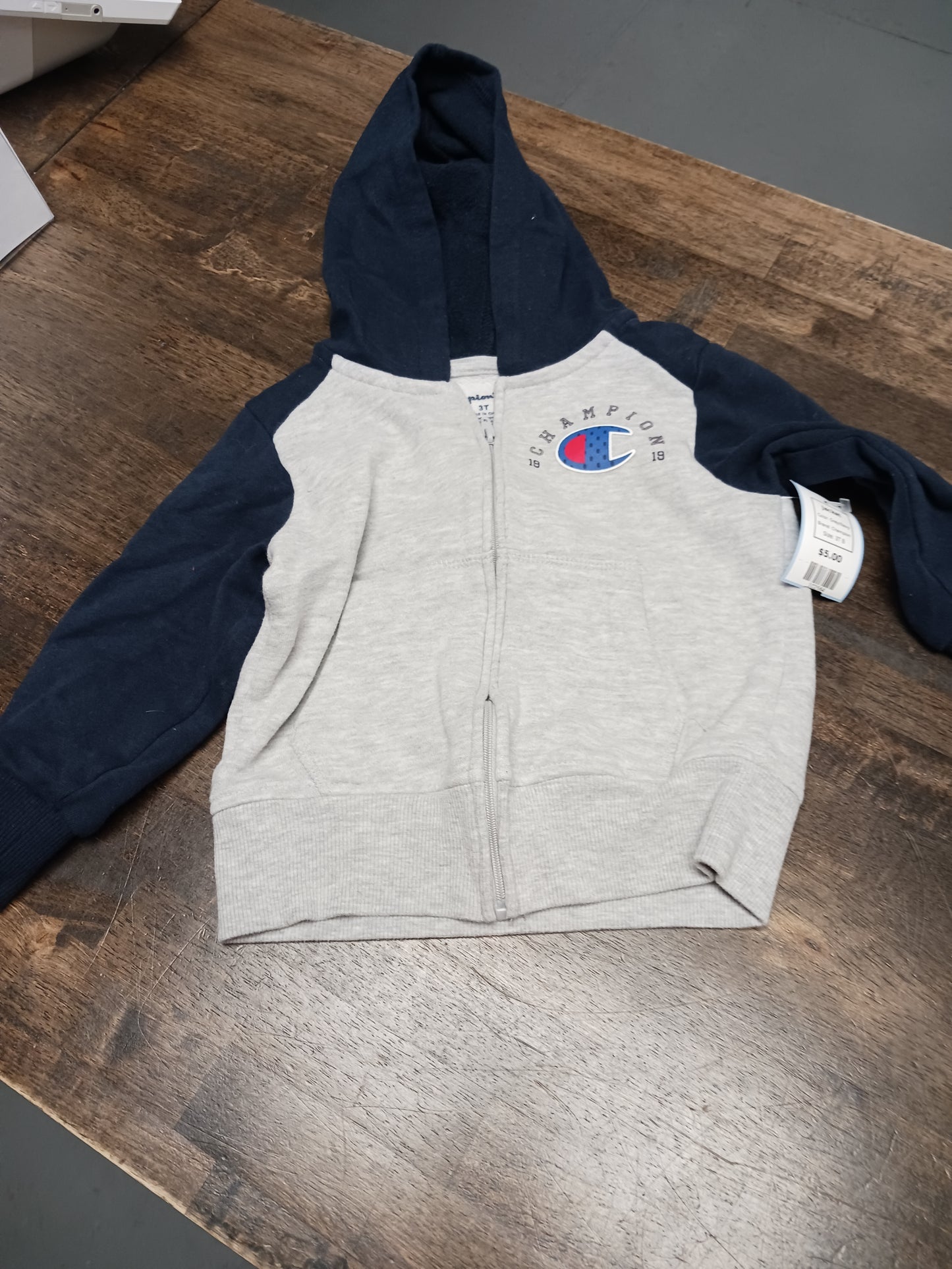Grey/Navy Champion Jacket, 3T B