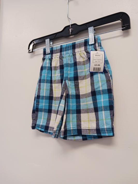 Blue/White Plaid Healthtex Shorts, 3T B