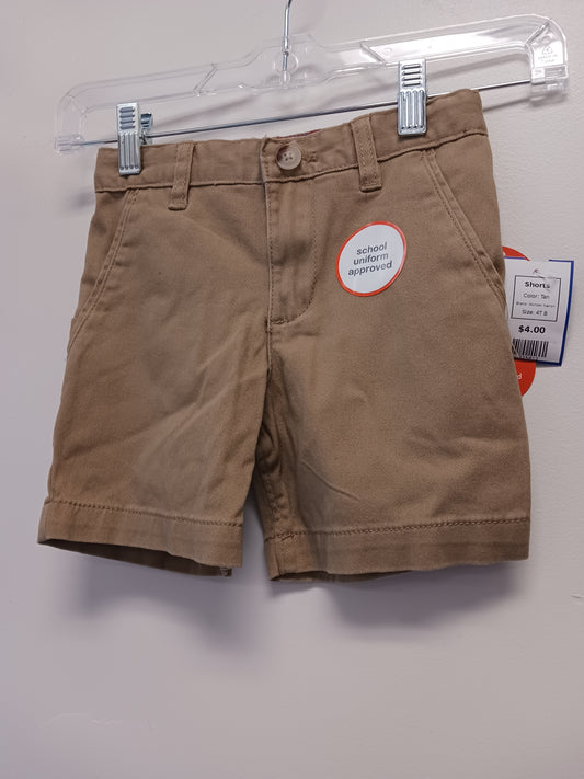 Tan Wonder Nation Shorts, 4T B