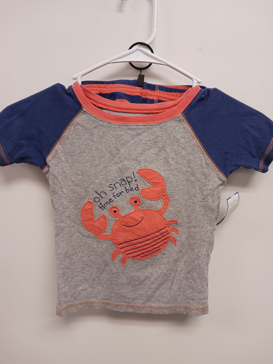 grey/blue just one you oh snap time for bed 2 piece pj, 5T B