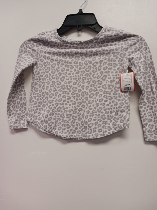 grey P.S. Aeropostale Long Sleeve Cheetah SHirt, 5T G