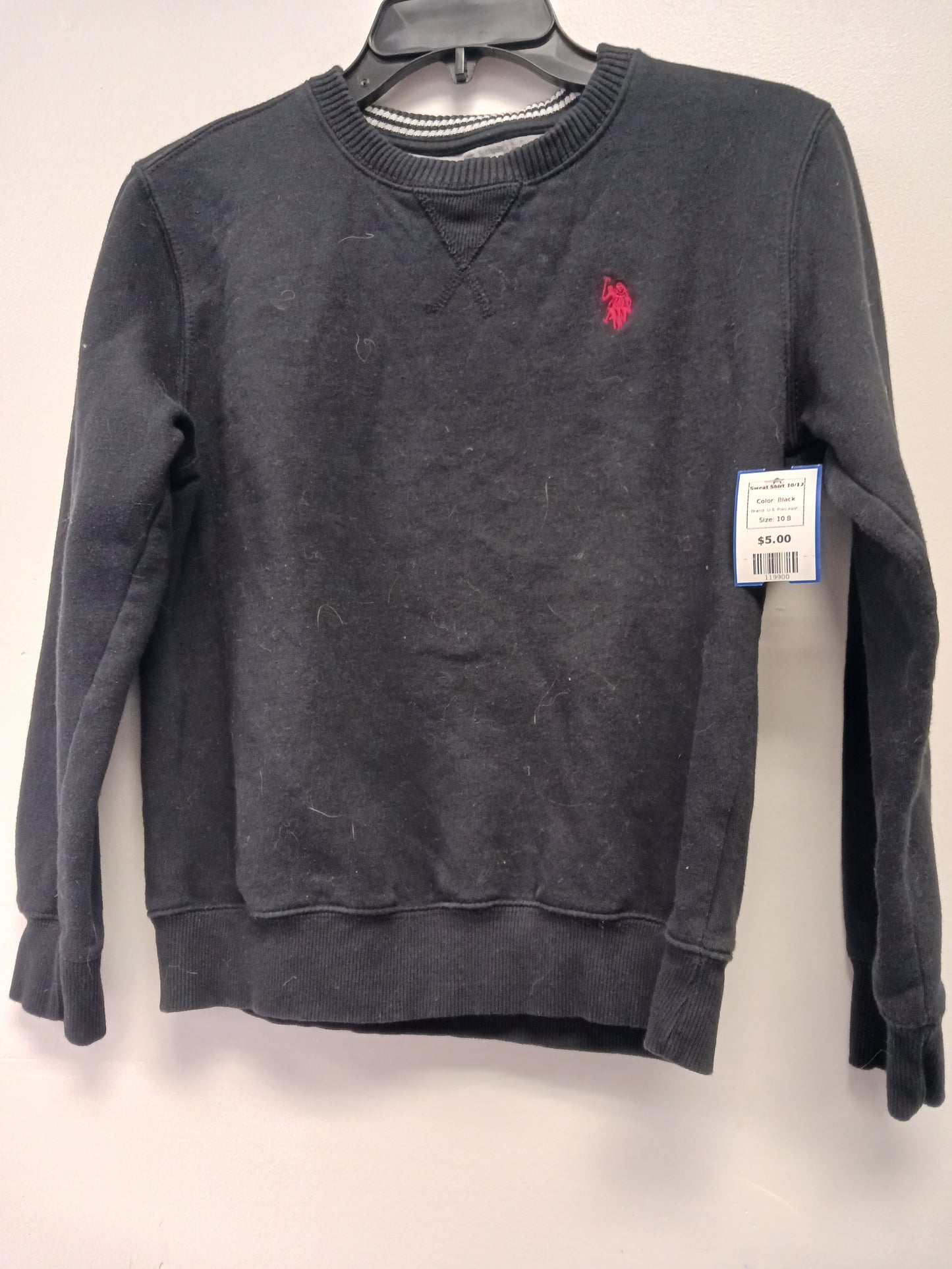Black U.S. Polo Assn. Sweat Shirt 10/12, 10 B