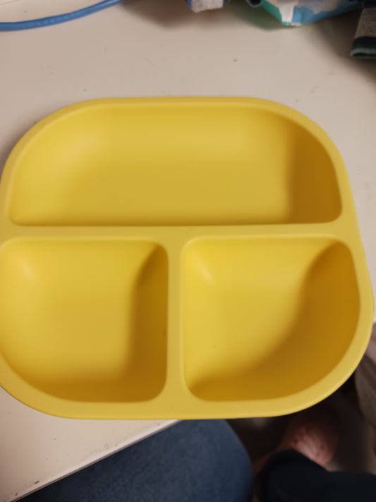 yellow Babelio Divided Plate