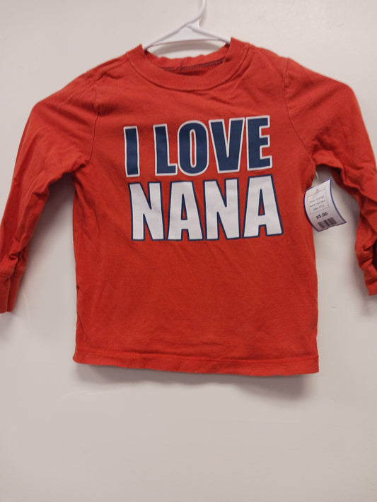 Orange Old Navy Long Sleeve I LOve NANA Shirt, 4T B