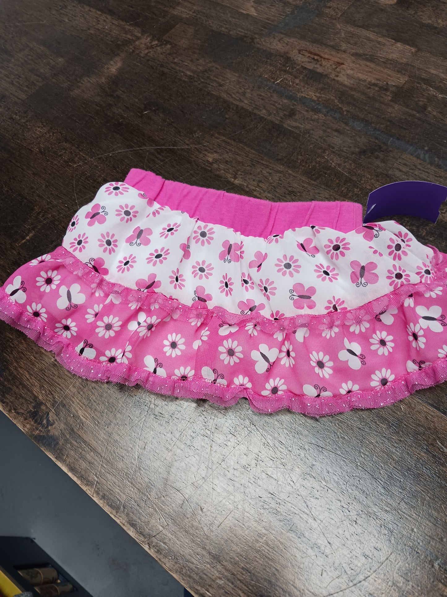 Pink/White Butterfly Young Hearts Skirt, 12M G