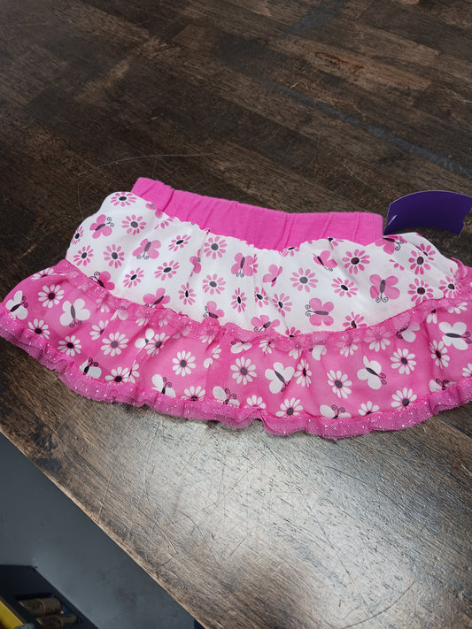 Pink/White Butterfly Young Hearts Skirt, 12M G