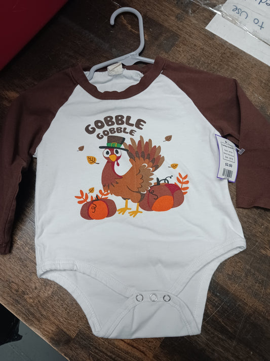 white Boutique Turkey Onesie, 12M B