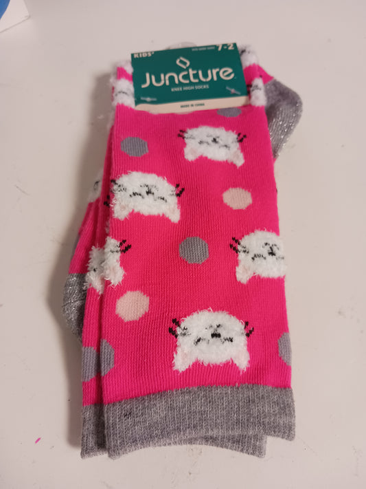 pink Juncture Kitten Socks 7-2, 7-2