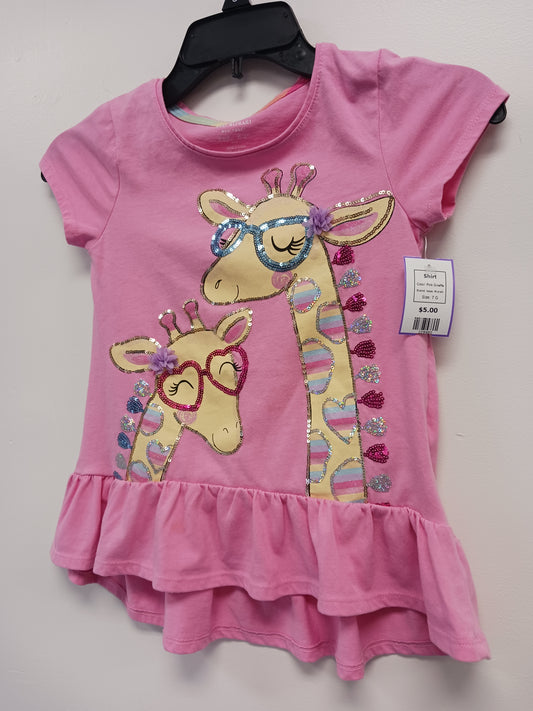 Pink Giraffe Isaac Mizrahi Shirt, 7 G