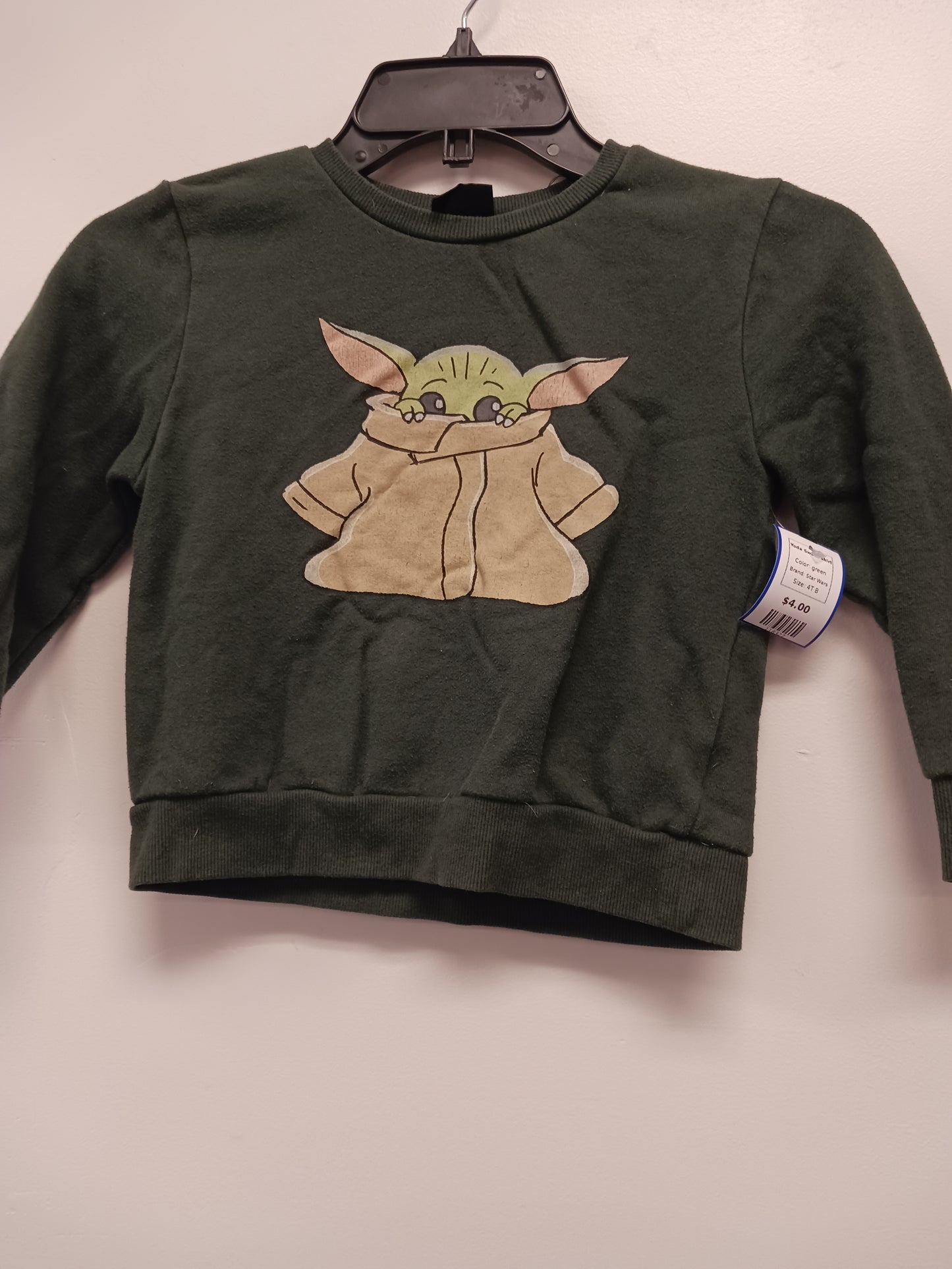 green Star Wars Yoda Sweat Shirt, 4T B
