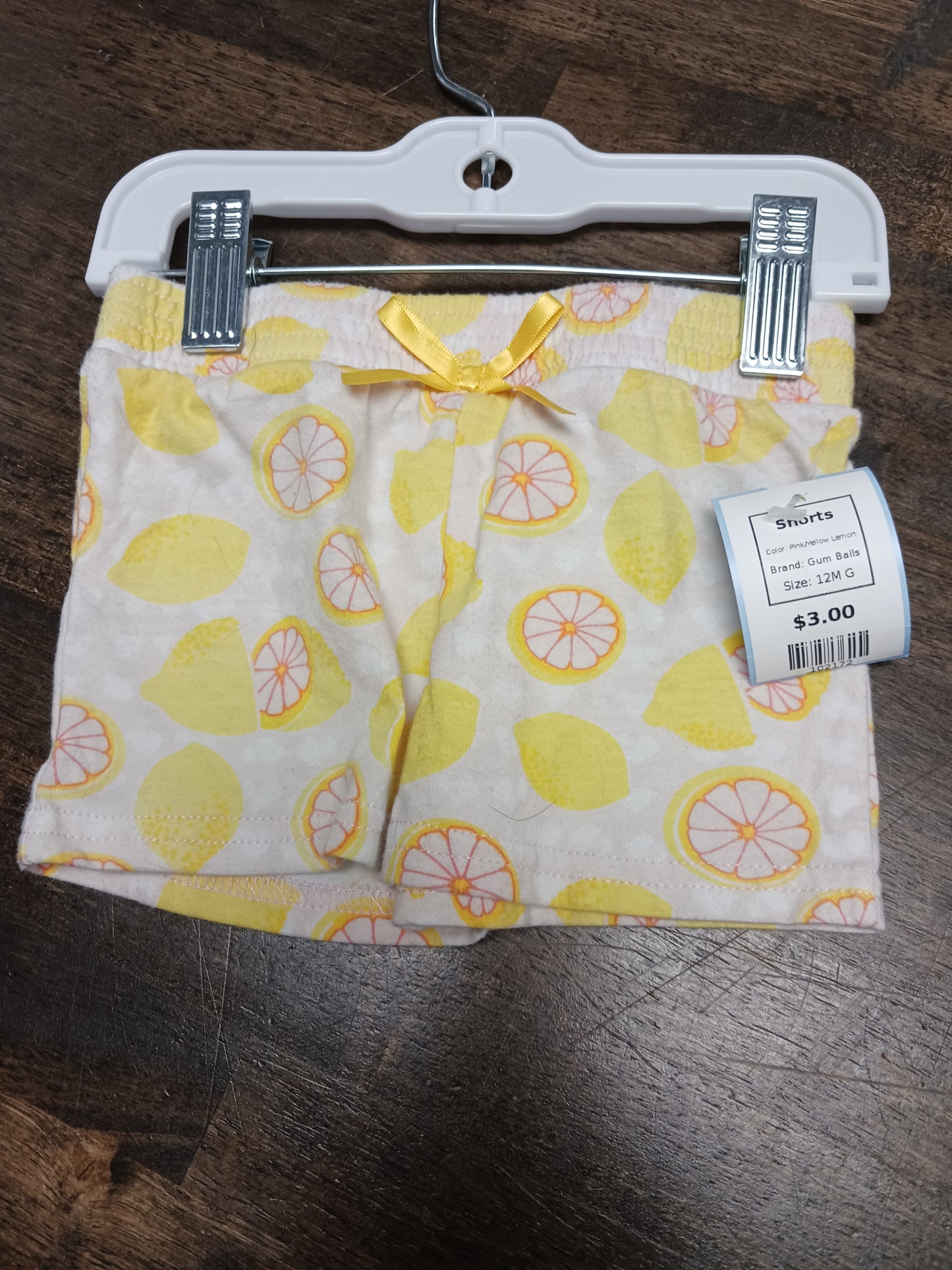 Pink/Yellow Lemon Gum Balls Shorts, 12M G