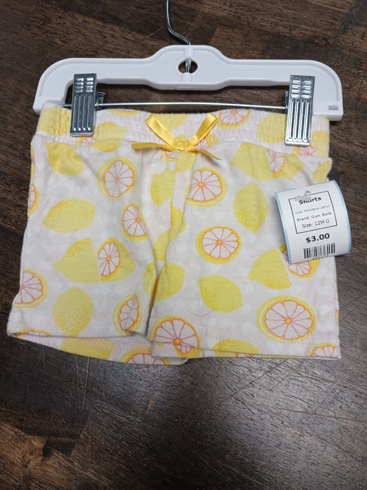 Pink/Yellow Lemon Gum Balls Shorts, 12M G