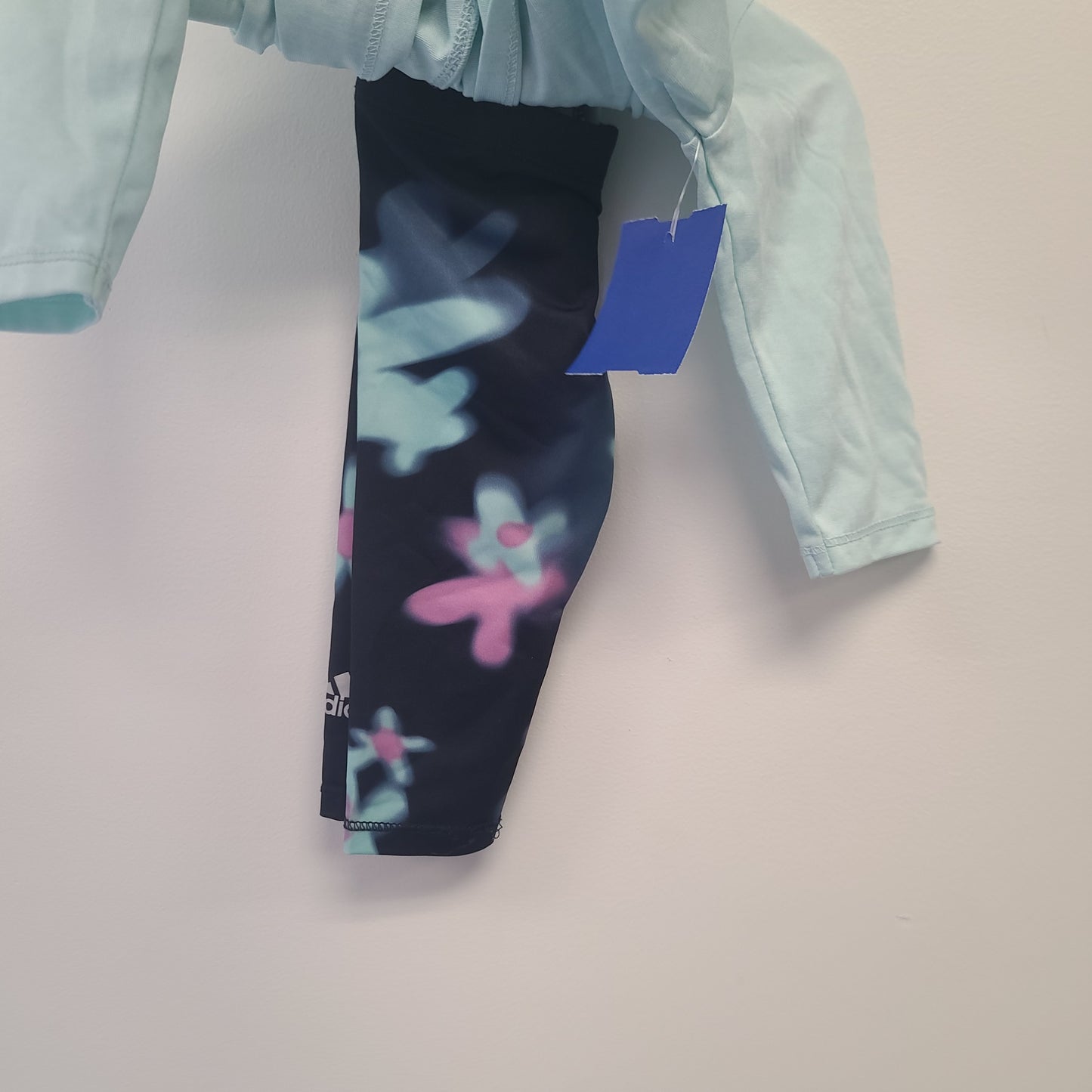 Blue/Black/Purple Flower Adidas Outfit, 3M G