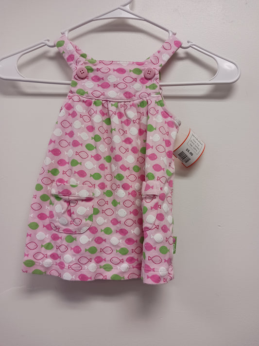 Pink Carters Bib Fish Dress, 12M G