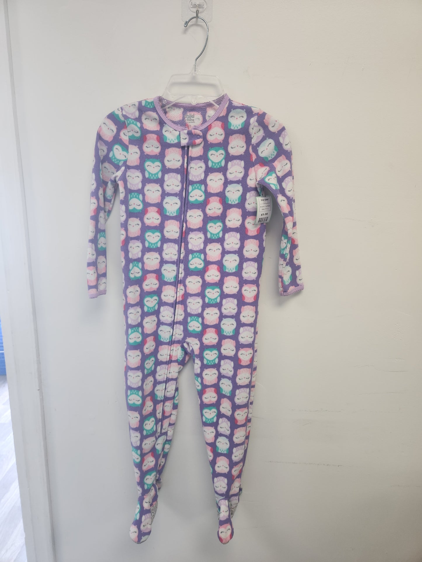 Purple/Pink/Blue Owl Carters Sleeper, 5T G